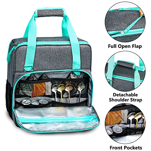 Travel Coffee Maker Bag for Keurig K (Blue-Grey / Fit for K-Mini)