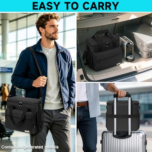 Coffee Maker Travel Bag Compatible with Keurig K (Black-For K-Mini Mate/Mate Plus / Compatible with K-Mini Mate/Mate Plus)