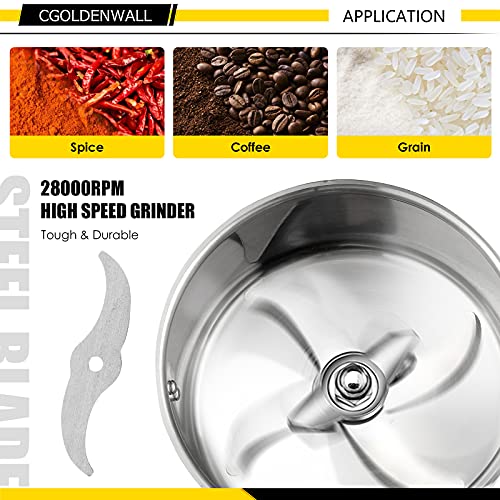 300g Electric Grain Grinder Mill Safety Upgraded 1500W High (300g Swing Type)