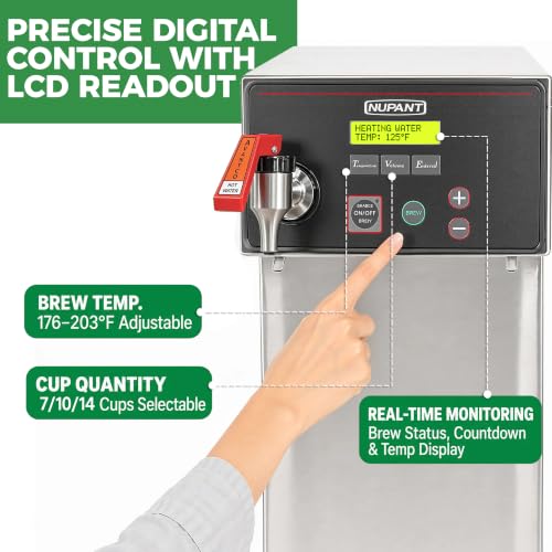 Commercial Airpot Coffee Brewer 14 Cup Auto (Auto-Filling/Digital LCD Control)