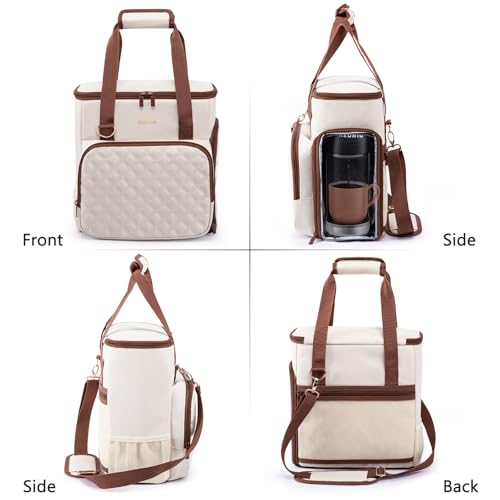 Travel Coffee Maker Carrying Case for Keurig K (Ivory / Fit for K-Mini)