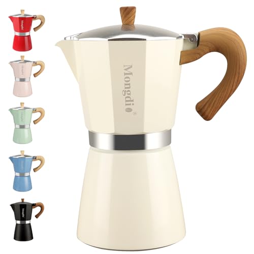 Moka Pot Stovetop Espresso Maker (White / 12 cup)