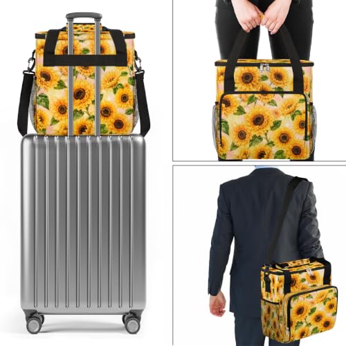 Maker Carring Bag Sunflower Coffee Travel Carrying Storage Tote Bag (Print 17)