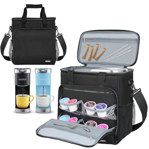 Travel Coffee Maker Carrying Bag Compatible with Keurig K (Black / Compatible for K-Mini or K-Mini Plus)