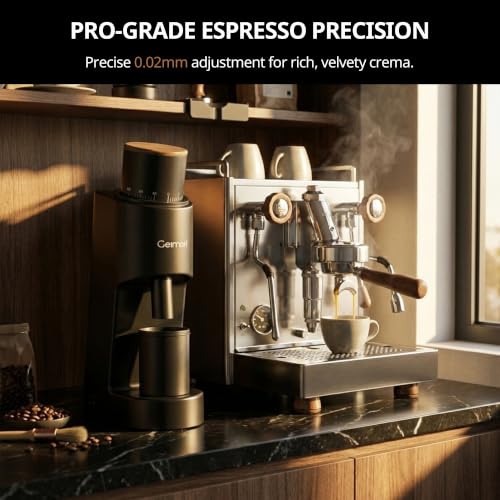 Geimori GU38 Coffee Grinder for Espresso&Drip (Black)
