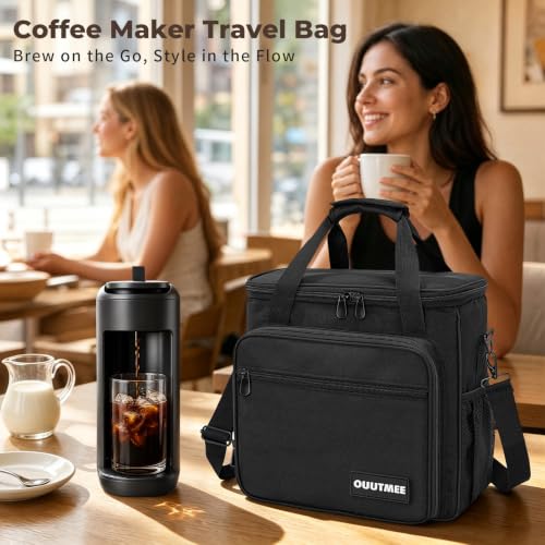 Coffee Maker Carrying Bag Compatible with Keurig K (Black / For K-mini Mate)