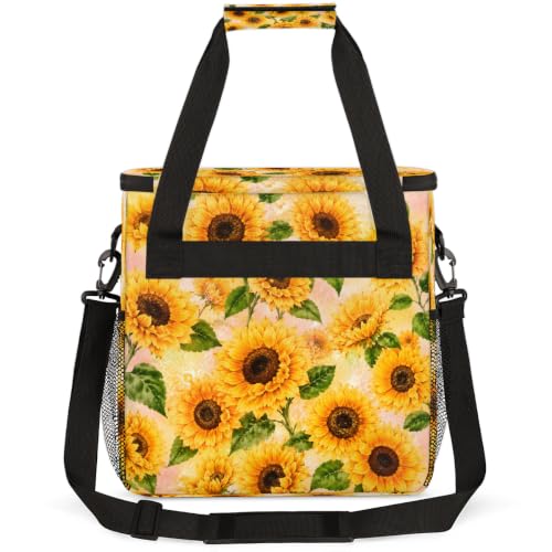 Maker Carring Bag Sunflower Coffee Travel Carrying Storage Tote Bag (Print 17)