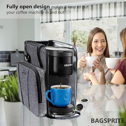 Keurig K Express Coffee Maker Travel Bag (Grey-Black / Fit for K-Iced or K-Express)