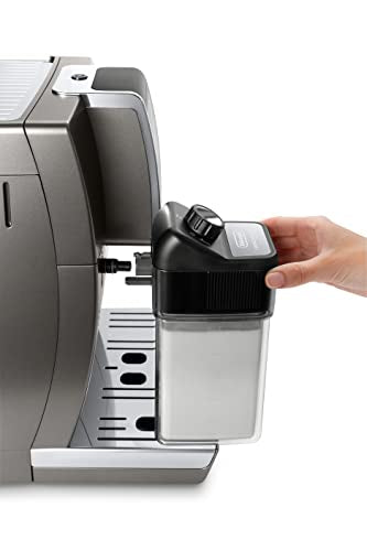 Dinamica Plus Connected Espresso & Coffee Machine with Automatic Milk Frother (Titanium)
