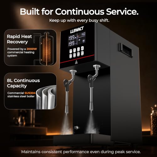 Dual Head Commercial Steam Milk Frother (Dual Steam Wands)