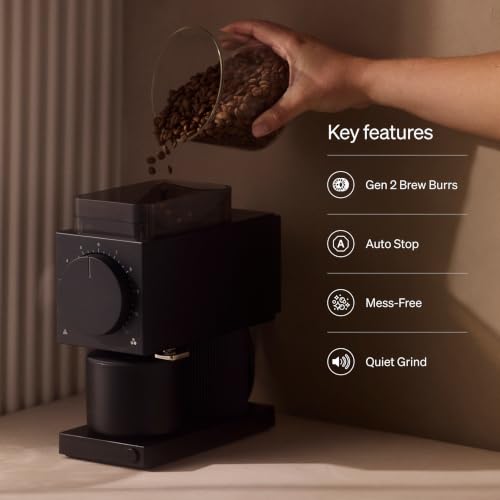 Ode Gen 2 64mm Flat Burr Coffee Grinder Electric (Matte Black)