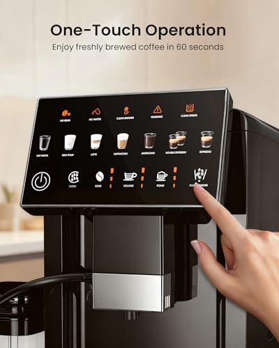 Fully Automatic Espresso Machine with Milk Frother & Grinder
