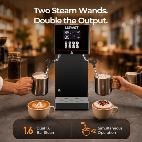 Dual Head Commercial Steam Milk Frother (Dual Steam Wands)