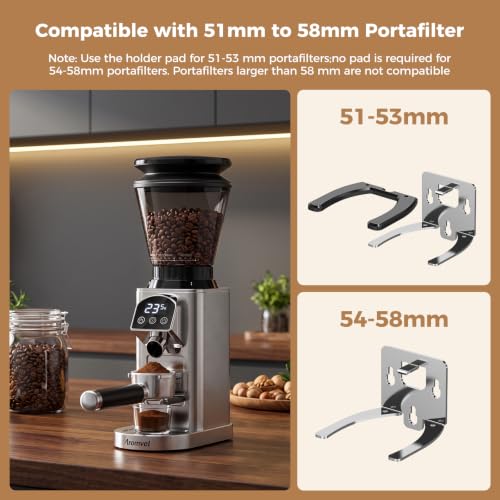Conical Burr Coffee Bean Grinder with 48 Settings (Silver)