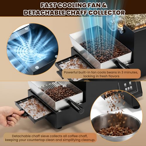 Electric Coffee Roaster with Fast Cooling