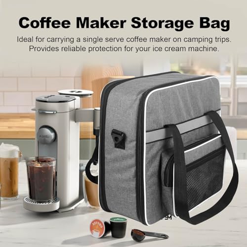 Coffee Maker Travel Bag for Ninja Single Serve Coffee Maker PB051 (Gray)