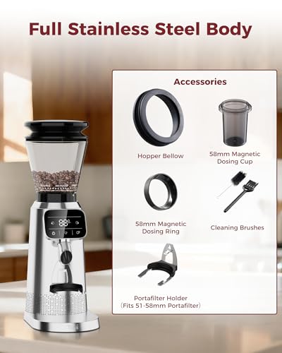 G2 Conical Burr Coffee Grinder (Silver)