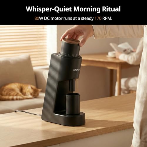 Geimori GU38 Coffee Grinder for Espresso&Drip (Black)