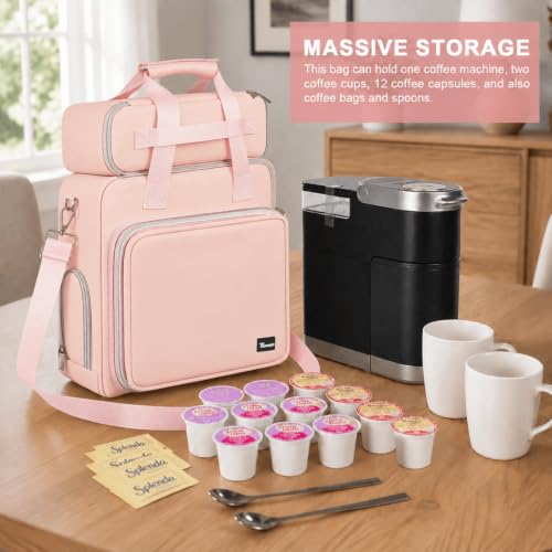 Coffee Maker Travel Bag for Keurig K (Pink)