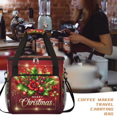 Poinsettia Coffee Maker Carring Bag with Keurigs K (C 014)