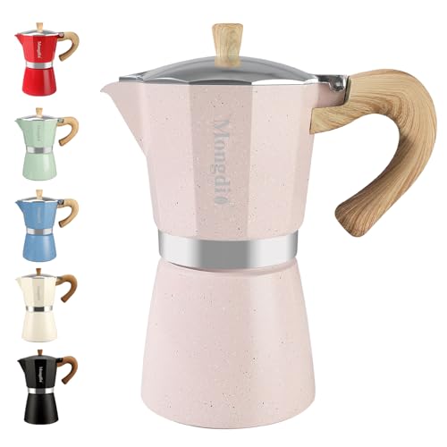 Moka Pot Stovetop Espresso Maker (Pink / 9 cup)