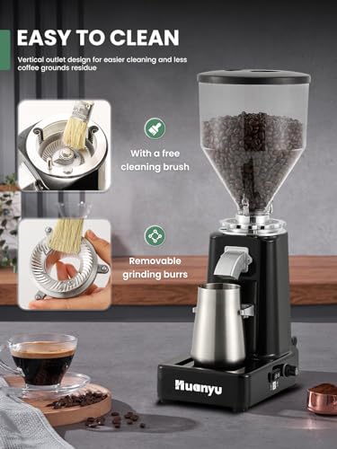 60mm Flat Burr Coffee Grinder (019 Black)