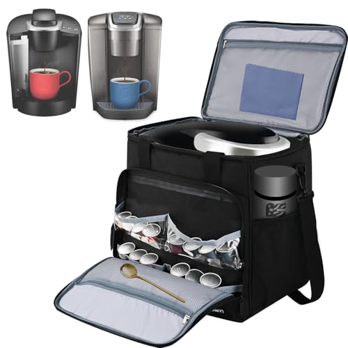 Travel Coffee Maker Carrying Bag Compatible with Keurig K (Black / Compatible for K-Classic)
