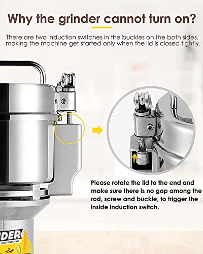 Safety Upgraded Electric Grain Grinder Mill High (300g Hand-held Type)