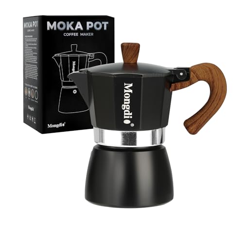 Stovetop Espresso Maker Moka Pot (Black / 3 cup)