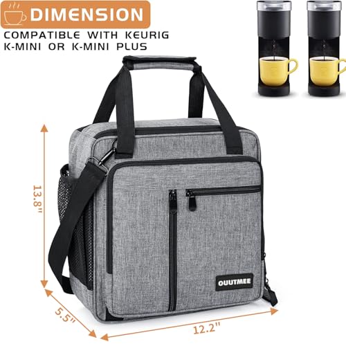 Coffee Maker Carrying Bag for Keurig K (Gray / For K-mini/K-mini Plus)