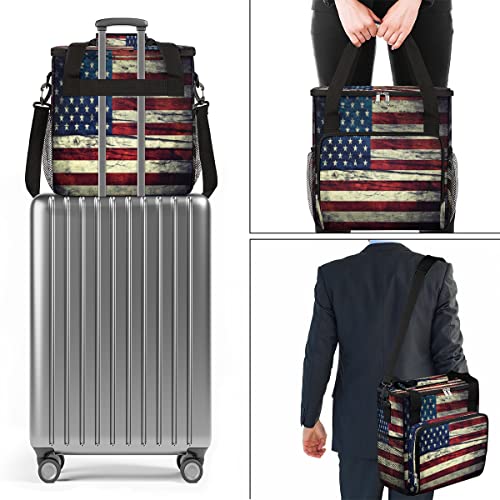 USA Flag Coffee Maker Carring Bag Travel Carrying Storage Tote Bag (A05:USA Flag)