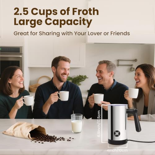 Electric Milk Frother 4 (Light Silver)