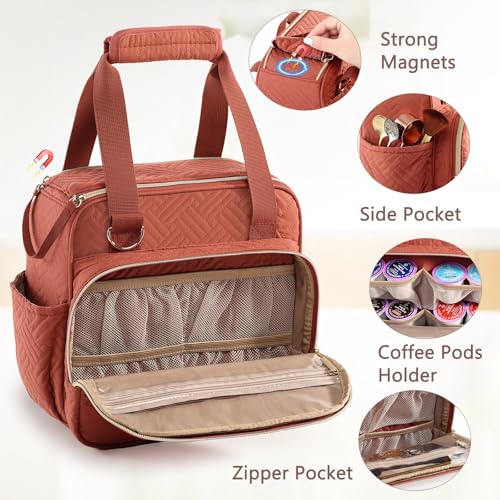 Coffee Maker Travel Bag Compatible with Keurig K (Red Rocks / Fit K-Mini Mate)