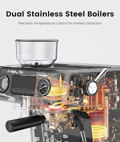Dual Boiler Espresso Machine with Grinder