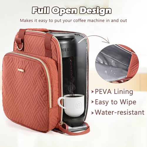 Coffee Maker Travel Bag Compatible with Keurig K (Red Rocks / Fit K-Mini Mate)