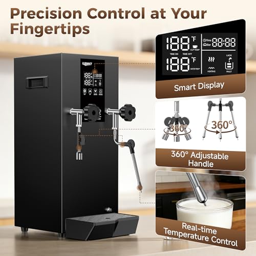 Commercial Steam Milk Frother (Steam + Hot Water / 3-in-1 Hot Water & Steam)