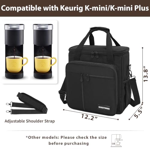 Coffee Maker Carrying Bag for Keurig K (Black / For K-mini/K-mini Plus)