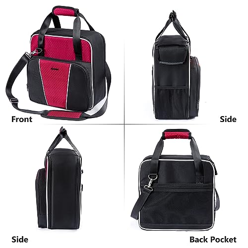 Full Open Coffee Maker Travel Bag w (Red-Black / Fit for K-Iced or K-Express)