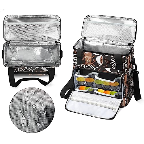 Coffee Maker Carring Bag Travel Carrying Storage Tote Bag Compatible (A02:Brown Coffee)