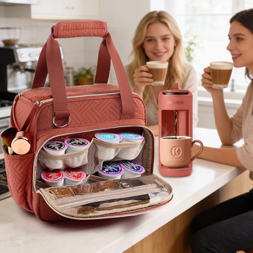 Coffee Maker Travel Bag Compatible with Keurig K (Red Rocks / Fit K-Mini Mate)