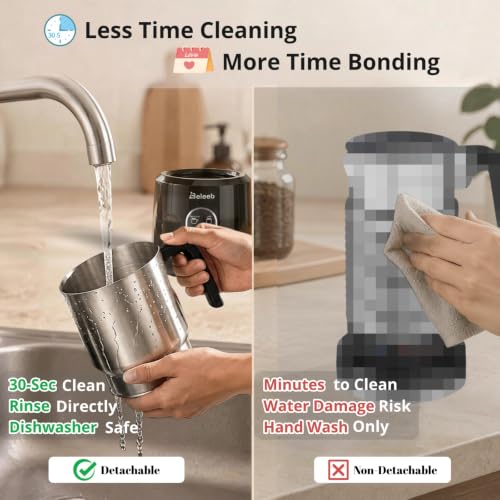 Detachable Milk Frother and Steamer