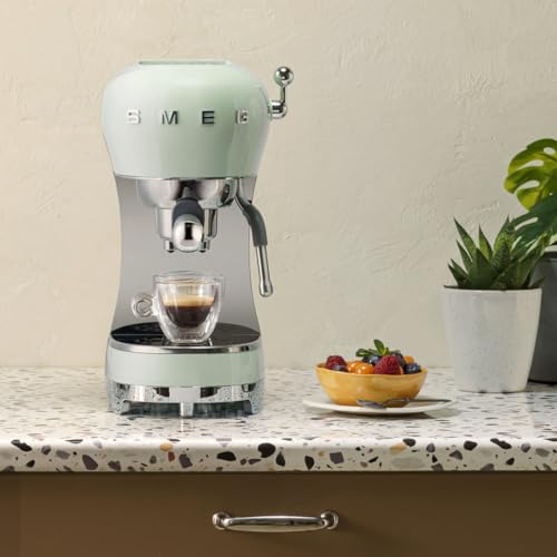 Manual Espresso Machine with Steam Wand (13" / Pastel Green)