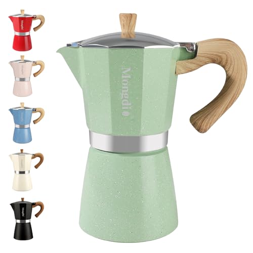 Moka Pot Stovetop Espresso Maker (Green / 9 cup)