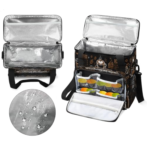 Maker Carring Bag Coffee Coffee Travel Carrying Storage Tote Bag (Print 8)