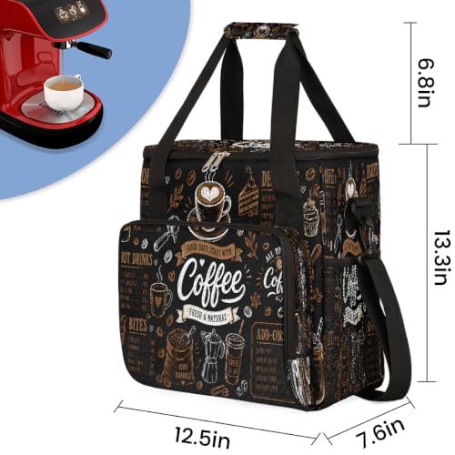 Maker Carring Bag Coffee Coffee Travel Carrying Storage Tote Bag (Print 8)