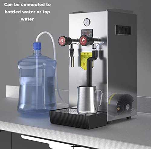 220V Commercial Milk Frother 12L Steam Milk Frothing Machine Water Boiler Multi