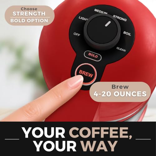 Micro Café Brewer Compact Coffee Maker for K (Red)