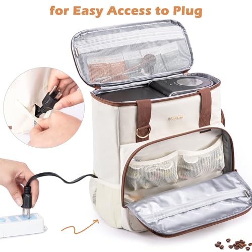 Travel Coffee Maker Carrying Case for Keurig K (Ivory / Fit for K-Mini)