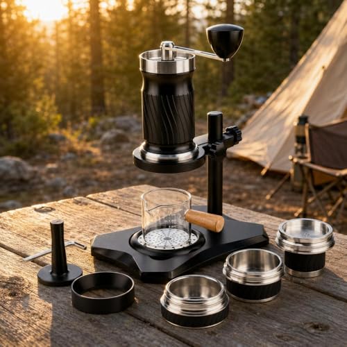 Portable Espresso Machine Manual Espresso Maker Hand Lever With Detachable Assembly And Stability Stand Suitable for home travel use