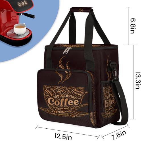 Maker Carring Bag Coffee Coffee Travel Carrying Storage Tote Bag (Print 7)